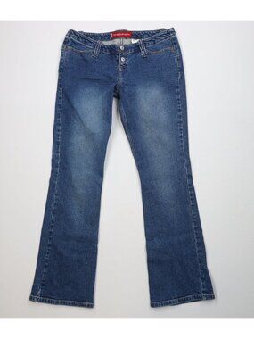 Vintage Y2K 2002 Levis 520 Womens 11 Too Super Low Stretch Flared Wide Leg Jeans